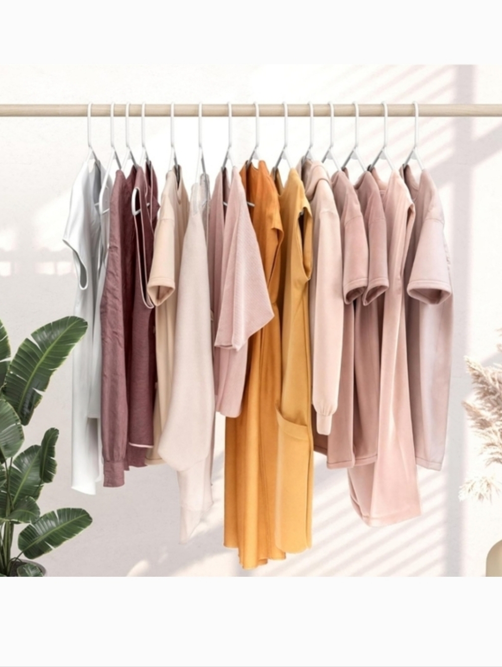 White Neutral Plastic Clothes Hangers Aesthetic Closet Organization - 48 Pack - Picture 3 of 4